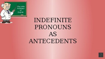 Preview of INDEFINITE PRONOUNS SLIDESHOW