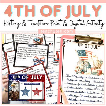 4th of July Independence Day Reading Comprehension Fourth of July ...