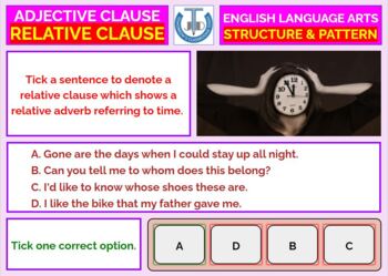 ADJECTIVE CLAUSES: LESSON AND RESOURCES by JOHN DSOUZA | TpT