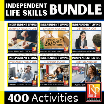 Preview of INDEPENDENT LIVING BUNDLE: Life Skills Lessons for Older Students - Real World