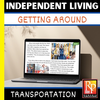 Preview of INDEPENDENT LIVING : GETTING AROUND & TRANSPORTATION- Life Skills Google Slides