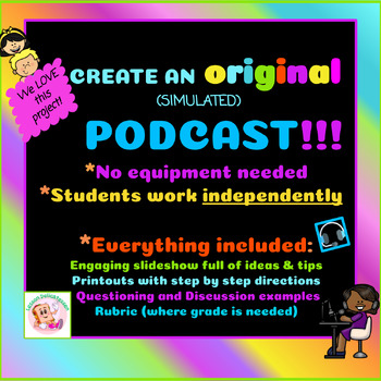 Preview of INDEPENDENT Podcast Project - Year End or holiday week - Needs NO instruction!