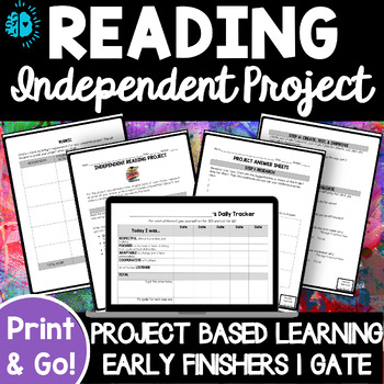 Preview of INDEPENDENT READING PROJECT FOR ANY BOOK Novel Study Passion Project Genius Hour