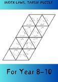 INDEX LAWS REVISION TARSIA PUZZLE ,SIMPLIFYING EXPRESSION 
