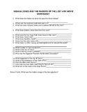 INDIANA JONES AND THE RAIDERS OF THE LOST ARK VIDEO WORKSHEET
