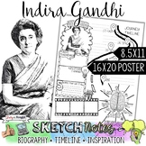 Indira Gandhi, Women's History, Biography, Timeline, Sketc