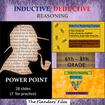 Preview of INDUCTIVE AND DEDUCTIVE REASONING POWER POINT