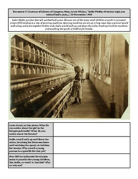 Preview of Industrial Revolution Primary Source Stations Activity Reflection DBQ Assessment