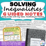 INEQUALITIES Doodle Math - Interactive Notebooks (Guided Notes)