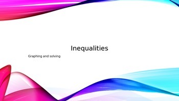 Preview of INEQUALITIES-Graphing and solving(Mathematics)