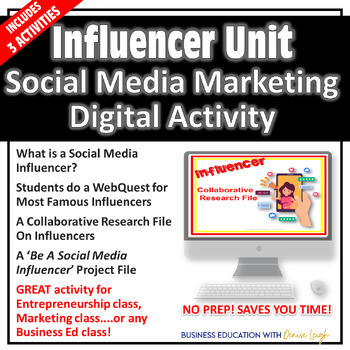 Preview of INFLUENCER UNIT Social Media Marketing Advertising - Marketing Class Lesson