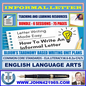 Preview of INFORMAL LETTER: BUNDLE OF TEACHING AND LEARNING RESOURCES ON WRITING