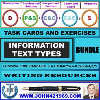 Preview of INFORMATION TEXT - WORKSHEETS WITH ANSWERS - BUNDLE