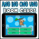 ING, ANG, ONG, and UNG Boom Cards Glued Sounds