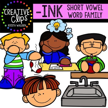 Preview of INK Short I Word Family {Creative Clips Digital Clipart}
