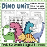 DINOSAURS Activities for Pre-K, K and Grade 1-2