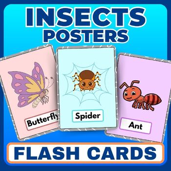 Preview of INSECT Bug Posters Flashcards Vocabulary for Preschool, Pre-K, and Kindergarten