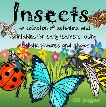 Preview of INSECTS Activities and Printables with Photos and Realistic Graphics 128 pages