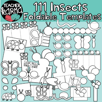 Preview of INSECTS / BUGS: 111 Foldables, Interactives, Flip Book Templates