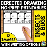 INSECTS & BUGS DIRECTED DRAWING STEP BY STEP WORKSHEET WRI