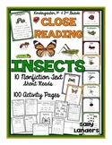 INSECTS Close Reading Pack - Kindergarten, 1st & 2nd Grade