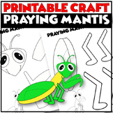 INSECTS | Praying Mantis Printable Craft Project