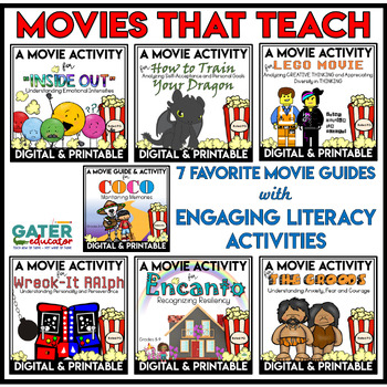 Preview of INSIDE OUT Movie Activities | Encanto | Social Emotional Learning | BUNDLE
