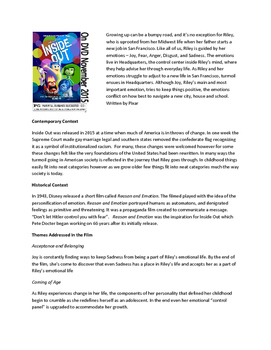 Preview of INSIDE OUT TEACHERS' MEDIA GUIDE