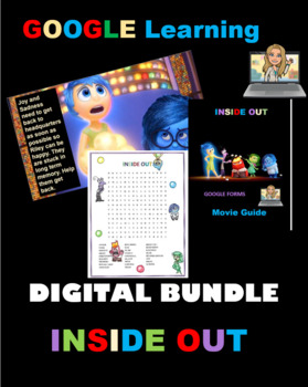 Preview of INSIDE OUT movie Activity Bundle NO Prep Distance Learning Digital and Google