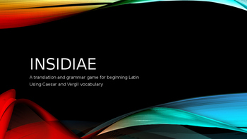 Preview of INSIDIAE: Beginning Latin Grammar and Translation Game