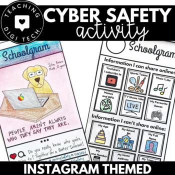 Preview of INSTAGRAM Social Media CYBER SAFETY Activity | Online Safety | ESafety Activity