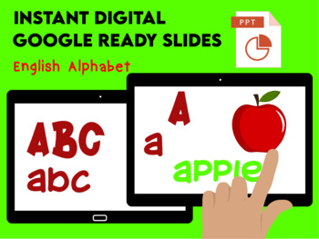 Preview of INSTANT Digital English Alphabet | GOOGLE READY WITH SLIDES Distance Learning