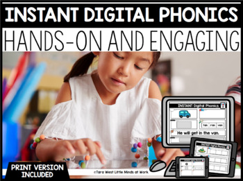 Preview of INSTANT Digital + Print Phonics Files | DISTANCE LEARNING GOOGLE SLIDES™ READY |