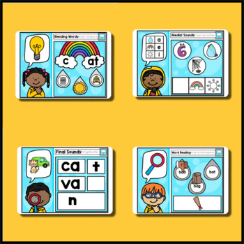 INSTANT Digital Thematic Mini Games: BEES LOADED TO SEESAW & GOOGLE SLIDES