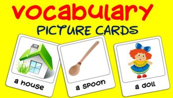 Preview of INSTANT GOOGLE READY WITH SLIDES English Vocabulary for Kindergarten
