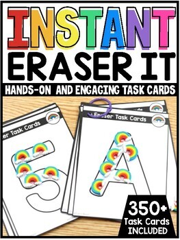 Preview of INSTANT Mini Eraser Exploration Hands-On Task Cards