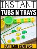 INSTANT Pattern Tubs N Trays: MORNING WORK, CENTERS, EARLY