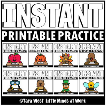 Preview of INSTANT Printable Practice Sheets Bundle