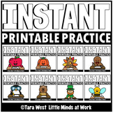 INSTANT Printable Practice Sheets Bundle