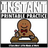 INSTANT Printable Practice Sheets: DECEMBER