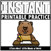 INSTANT Printable Practice Sheets: FEBRUARY