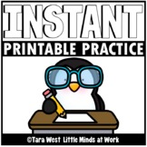 INSTANT Printable Practice Sheets: JANUARY