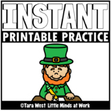 INSTANT Printable Practice Sheets: MARCH
