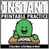 INSTANT Printable Practice Sheets: MAY