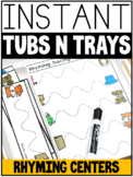 INSTANT Rhyming Tubs N Trays: MORNING WORK, CENTERS, EARLY