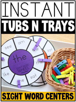 Preview of INSTANT SIGHT WORDS Tubs N Trays: MORNING WORK, CENTERS, FINE MOTOR