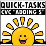 INSTANT Summer CVC "Adding s" Quick-Tasks [a free download]