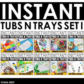 Preview of INSTANT Tubs N Trays SET 1: THE BUNDLE MORNING WORK, CENTERS, EARLY FINISHERS
