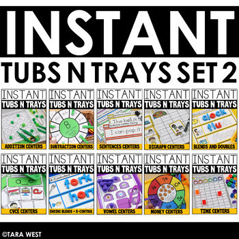 Preview of INSTANT Tubs N Trays SET 2: THE BUNDLE MORNING WORK, CENTERS, EARLY FINISHERS