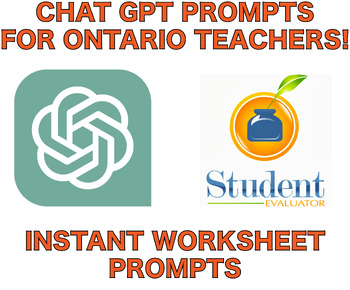Preview of INSTANT WORKSHEET CHAT GPT PROMPTS - Make Instant Worksheets!